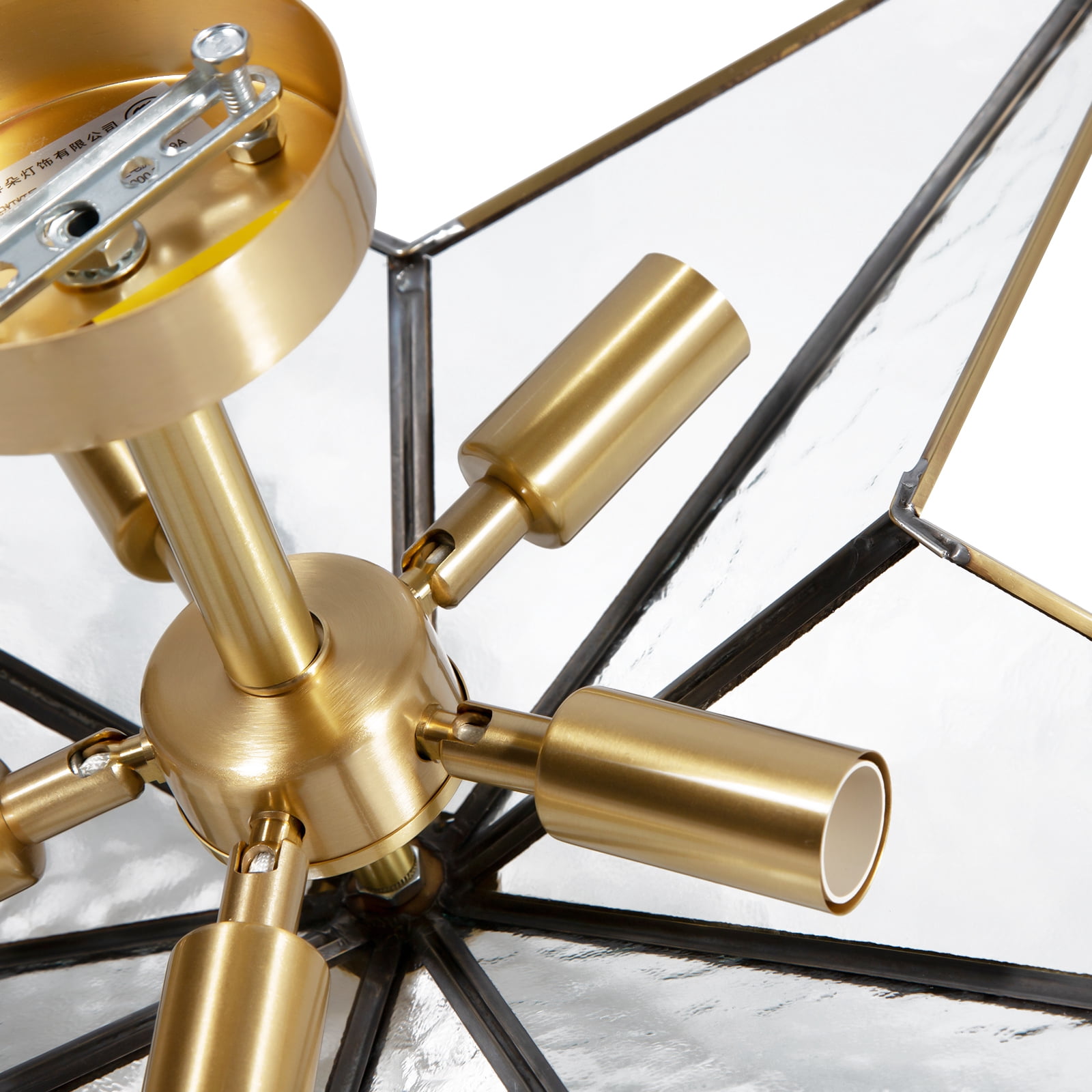 Creative Minimalist Gold Five-pointed Star Shape Flush Mount Ceiling Lamp with 5 - Lights
