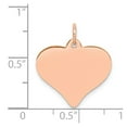 thumbnail image 2 of 14K Rose Gold Charm Pendant 21 mm 18 Polished Heart Shaped Disc, 2 of 3