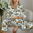 thumbnail image 6 of Balery Construction Vehicle Pattern Pajama Sets for Women Long Sleeve 2 Piece Sleepwear Loungewear Sets Soft PJ's with Pockets Long Sleeve Comfy Pj Sets-Medium, 6 of 7