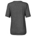 thumbnail image 2 of Uhndy Women Summer Solid Short Sleeve Zipper V-Neck T-Shirt Casaul Loose Fit Blouse Tee Tops Plus Size Grey S, 2 of 2