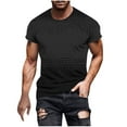 thumbnail image 2 of Short Sleeve T Shirts for Men Big & Tall M-5X Pullover Crewneck T-Shirts Plus Size Casual Slim Gradient Printed Athletic Workout Tees Tops, 2 of 5