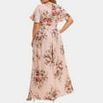thumbnail image 7 of ibuvkizy Women Plus Size Dress,Womens Fashion Summer Dress,Women Plus Size V Neck Floral Print Short Sleeve Boho Dress,Maxi Dress,Sun Dresses Maxi Dresses for Women 2025, 7 of 7