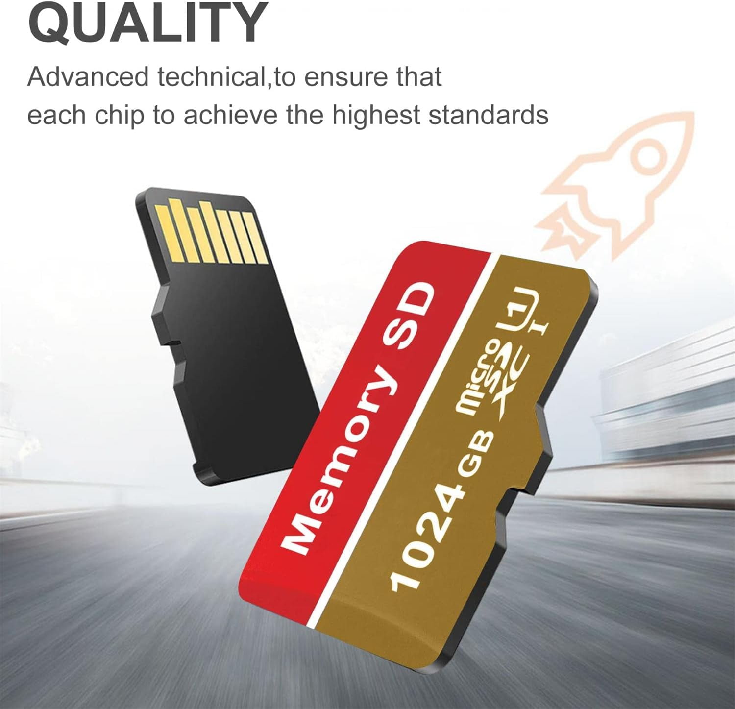 Micro SD Card 1024 TF Card Class 10 Micro SD Memory Cards 1024 High Speed with SD Card Adapter for Camera,GOPRO,Smartphone 3-pack