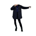 thumbnail image 3 of Liacowi Women Juniors Quilted Puffer Jacket Coat Winter Lightweight Long Sleeve Warm Outerwear with Belt Single Breasted Padded Overcoat, 3 of 6