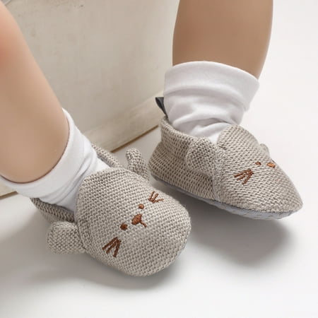 

Baby Girls Cute Cartoon Embroidery Toddler Shoes Soft Sole Non-slip Slip-on First Walker Shoes For Walking