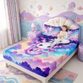 thumbnail image 2 of Manfei 3D Print Amphibian Axolotl Fitted Sheet Full,Cute Salamander Pattern Bed Set,3pcs,1 Fitted Sheet and 2 Pillowcases, 2 of 5
