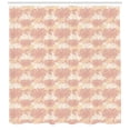 thumbnail image 3 of Ambesonne Garden Art Shower Curtain, Retro Floral Blooms, 69"Wx84"L, Coral White Peach, 3 of 3
