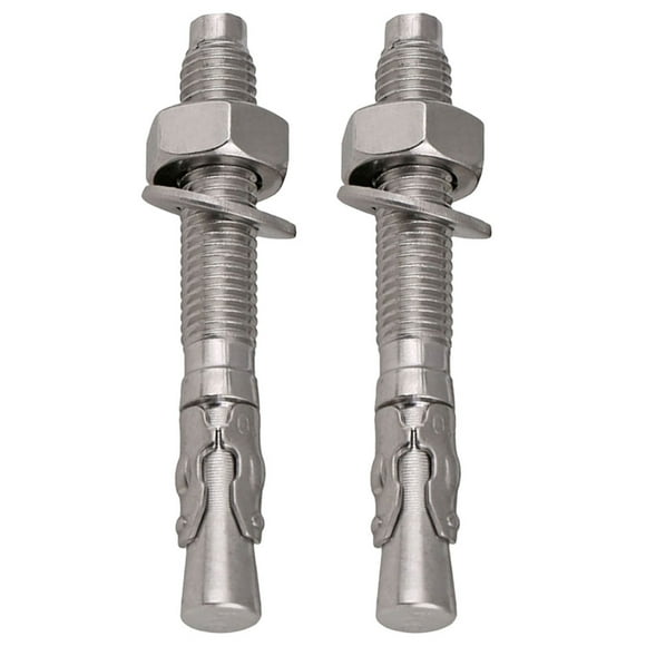 KAKOWELY wedge anchors 2pcs Stainless Steel Expansion Screws Wedge Anchors Concrete Anchors For Home Improvement2.76"X0.46"X0.46"