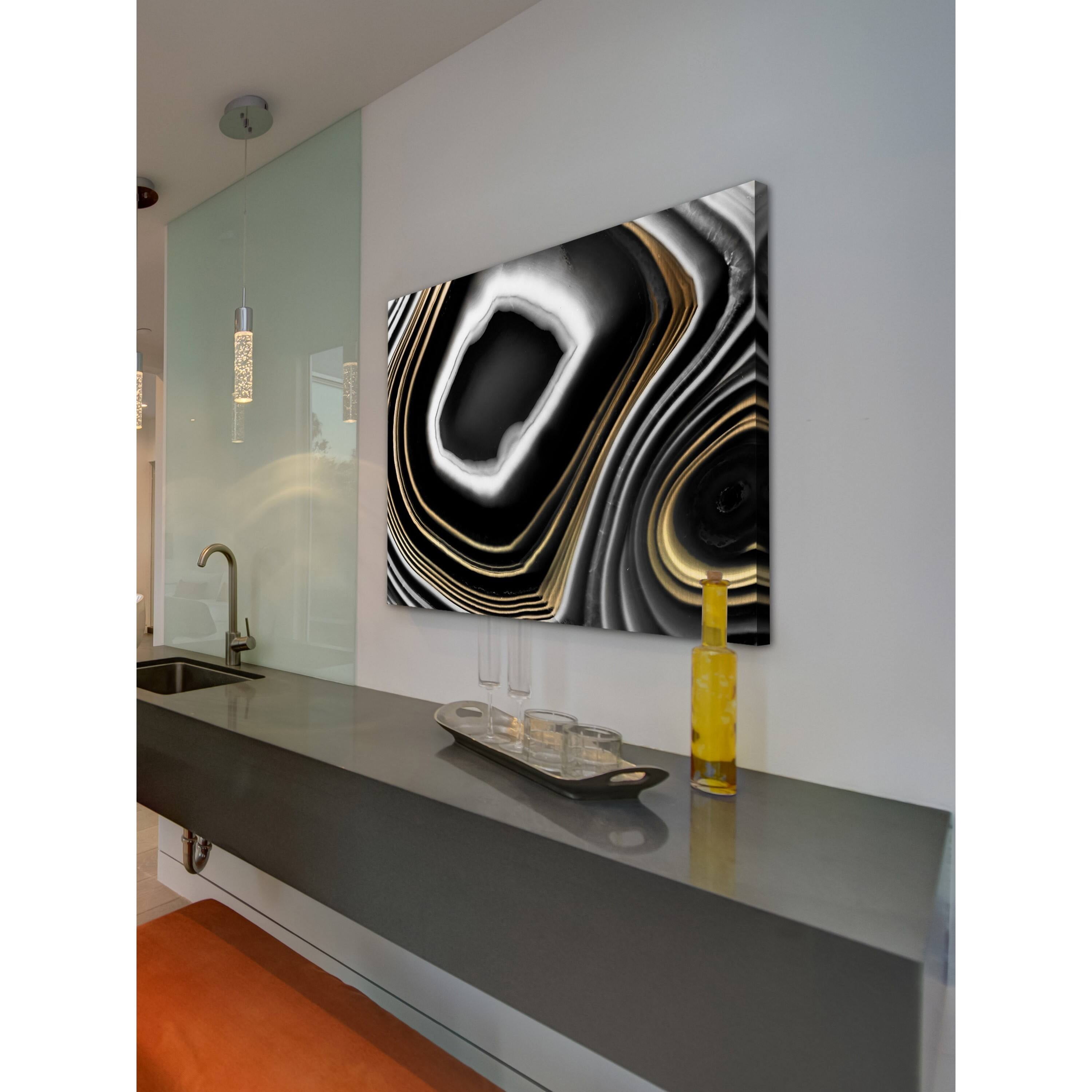 Marmont Hill - "Gold Layers" Painting Print on Wrapped Canvas