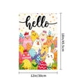 thumbnail image 4 of Amhnf Hello Easter Chickens And Bunny Garden Flag For Home Outdoor Garden Yard Decor 12x18 inch, 4 of 5