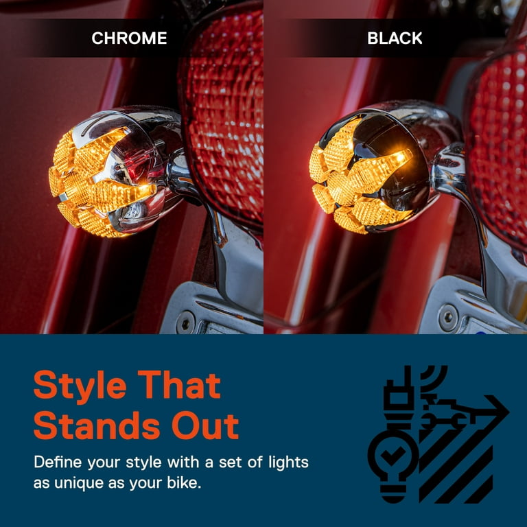 Freeshipping 2x 30 SMD Moto de moto 1156 Turn Turn Signal Panneau ampoule  avec 2 abat-jour pour Harley Davidson Touring Éclairage rouge / ambre