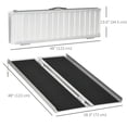 thumbnail image 2 of 4ft Portable Wheelchair Ramp: Aluminum, Durable, Foldable Mobility Aid, Non-Skid PVC Surface for Safety, 2 of 6