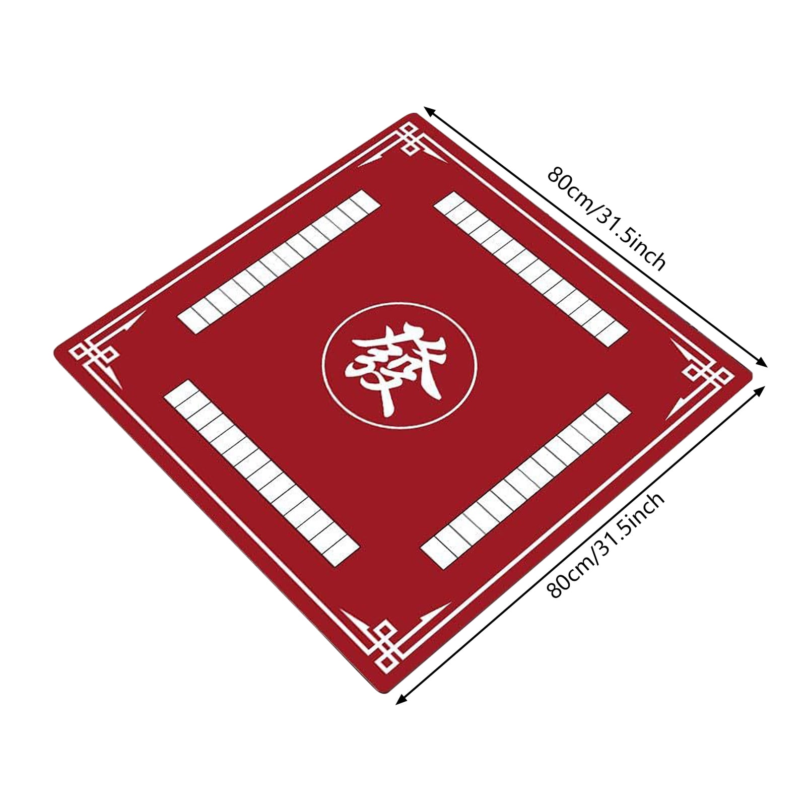 Heavy Duty 31.5 x 31.5 Inch Mahjong Table Mat Non Slip Noise Reducing Cover for Tile Game Poker Cards and Dominoes