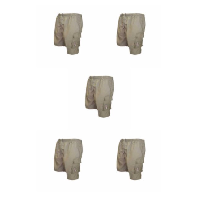 Jumpingount Pantalones cortos casuales para hombres Tela y elegante cordón elástico en la cintura medio pantalón cargo Type5 NO5