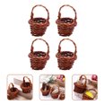 thumbnail image 3 of 4pcs Mini House Flower Basket Decor Mini House Floral Basket Model Ornament, 3 of 7