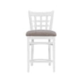 thumbnail image 5 of Linon Neville 24" Counter Stools, Set of 2, Classic White with Light Gray Fabric, 5 of 11