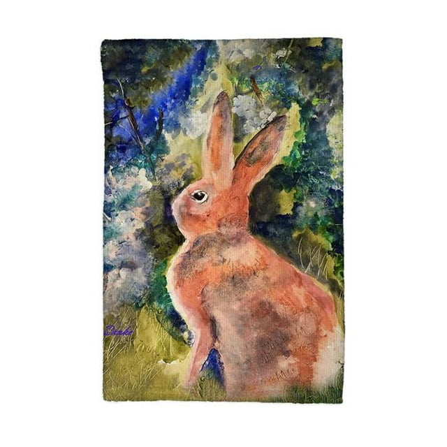 Betsydrake KT1174 16 x 25 in. Cottontail Rabbit Kitchen Towel