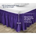 thumbnail image 5 of SGI Bedding 16 Inch Wrap Around Bedskirt | Microfiber Wrap Around Bed Skirt | Fade-Resistant, Wrinkle-free, Anti-static, Decorative, Extra Storage Space, Clutter-Free | Wyoming King, Purple, 5 of 8