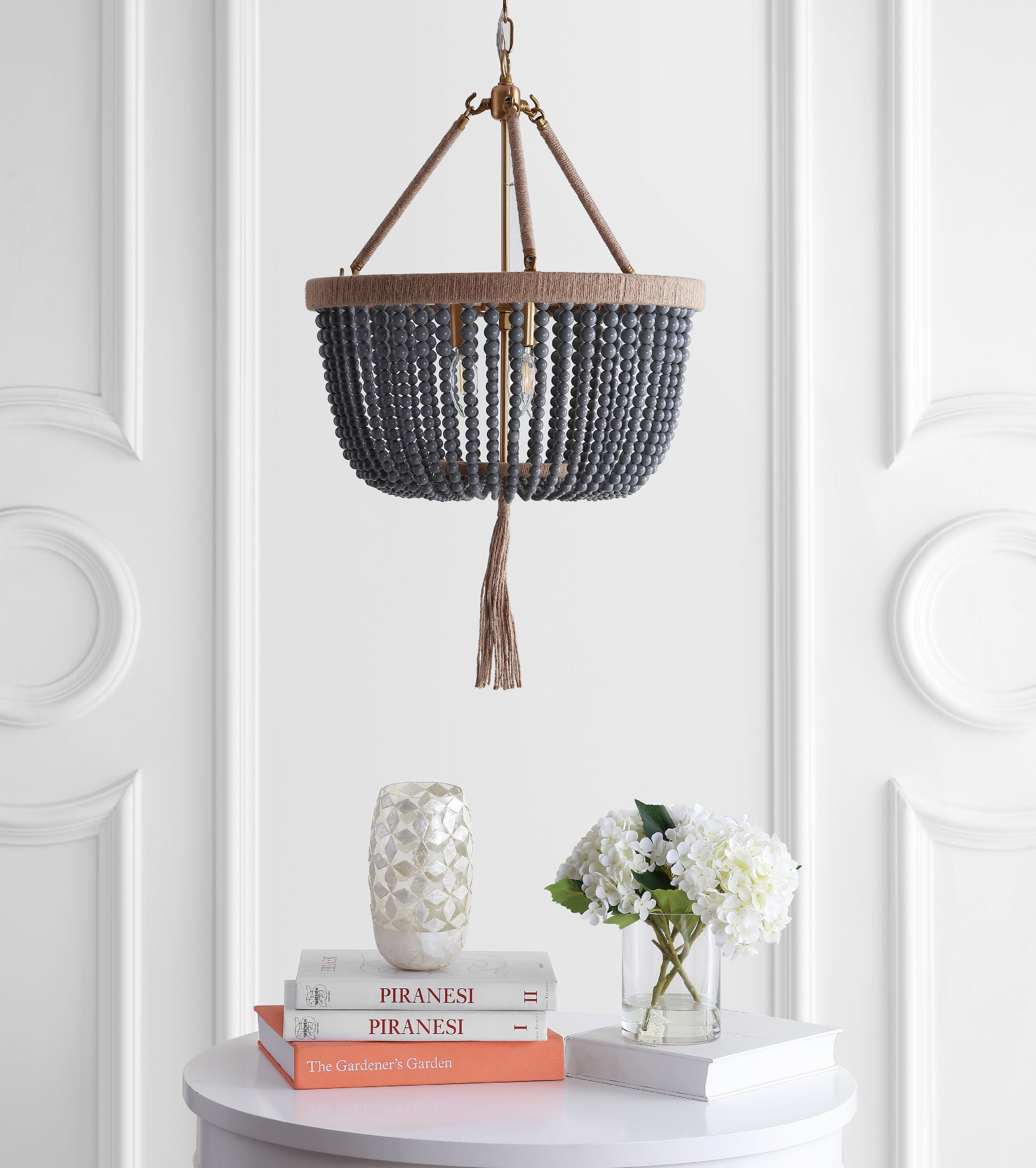 Safavieh Justine 6 Light 22 In. Dia. Adjustable Pendant, Brass