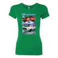 thumbnail image 2 of Wild Bobby, Mustang Ford Classics Cars and Trucks Women Slim Fit Junior Tee, Kelly, X-Large, 2 of 6