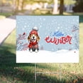 thumbnail image 4 of Hello Winter Beagle Smiling in Red Scarf Hat Welcome Christmas Yard Sign Beagles Dog Lover Gifts Idea Outdoor Home Lawn Garden Porch Decor - 00017, 4 of 5