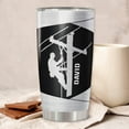 thumbnail image 2 of Personalized Lineman Insulated Tumbler With Lid Stainless Steel Thermal Cup 20oz Travel Mug Coffee Gifts Birthday Fathers Day For Him Lineworkers Dad Men Women Husband, 2 of 6