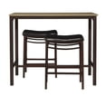 thumbnail image 2 of Linon Betty 3-Piece Casual Dining Tavern Set, 25.59" Seat Height, Brown Metal Finish with Black Fabric, 2 of 6