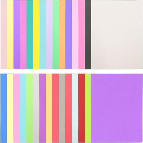 OUNONA 60 Sheets Supplies Color Cardboard Painting Card Paper Child 29.70X21.00X0.05CM