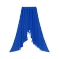 thumbnail image 3 of Miutii Women High Low Flowy Asymmetrical Sheer Chiffon Lyrical Ballet Dance Skirt Performance Costume Royal Blue One Size, 3 of 8