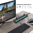 thumbnail image 2 of 7 Port High Speed USB 2.0 Hub w/Individual Power Switches On Off and LEDs, Compatible with Laptop PC USB Flash Drive Smartphone Transfer Data Speed up to 480Mbps Supports Windows Mac OS Linux, 2 of 7