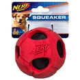 thumbnail image 1 of CHUANK 3in Bash Rubber Wrapped Tennis Ball Dog Toy - Red, 1 of 2