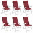 thumbnail image 4 of vidaXL Highback Chair Cushion Set of 6 Wine Red, 4 of 9