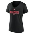 thumbnail image 2 of Women's Scoot Henderson Black Portland Trail Blazers Behind The Back Name & Number V-Neck T-Shirt, 2 of 3