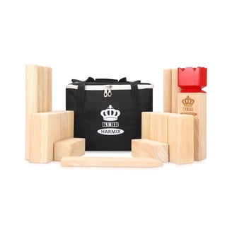 Kubb Outdoor Lawn Game Set With Wooden Blocks & Carrying Case - Fun Throwing Game For Families & Parties