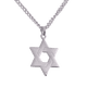 thumbnail image 2 of Collar Hombre de Estrella de David LUCKMAN, Acero Inoxidable, Modelo Dave plateado UNITALLA, 2 of 5