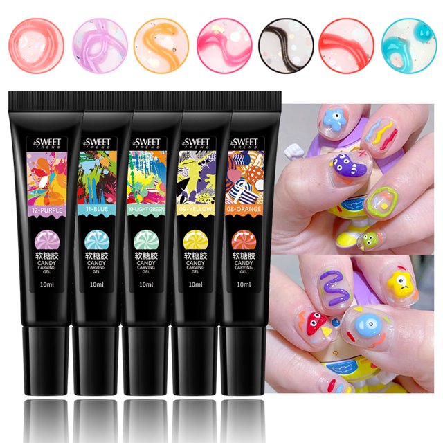 10ml Nail Drawing Glue Safe Ingredients Bright Color Stunning Visual Effect High Saturation Semi-Permanent Fast Dry Paste Manicure Drawing Gel Nail Phototherapy Glue Nail Supplies