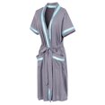 thumbnail image 2 of Richie House Women's Short Sleeve Cotton Bathrobe Robe RHW2753, 2 of 2