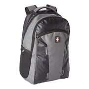 Swiss Tech Adult Unisex Reflective Black Backpack with Adjustable Straps