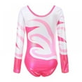 thumbnail image 3 of Girls Ballet Leotard Gym Suit, Long Sleeve Stretchy Onesies Bodysuit Colorful Dancewear for Dance Class, Gymnastic Exercise, 3 of 6