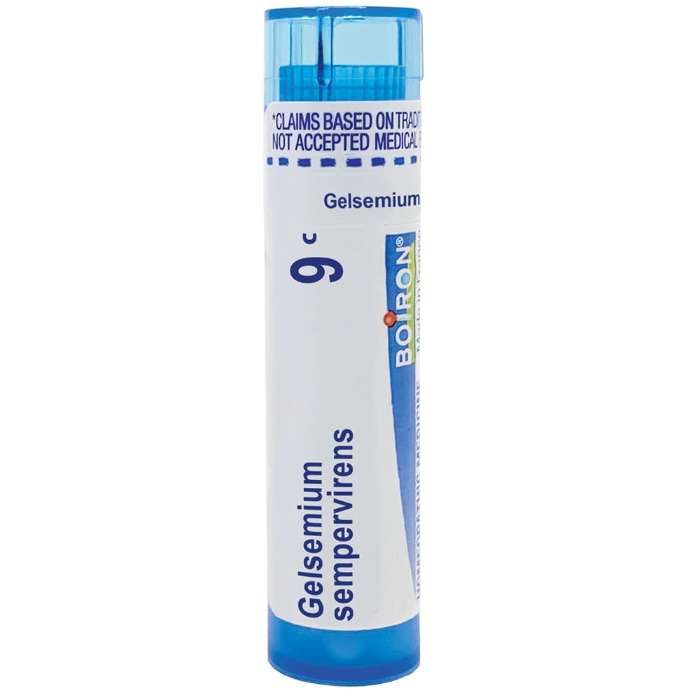 Boiron Gelsemium Sempervirens 9C, Homeopathic Medicine for Apprehension With Trembling, Headaches, 80 Pellets