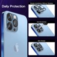 thumbnail image 3 of KONEE Camera Lens Protector Compatible with iPhone 13 Pro/ 13 Pro Max, 9H Tempered Glass Screen Protector, Metal Protective Lens Cover for iPhone 13 Pro/ iPhone 13 Pro Max - Blue, 3 of 8