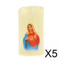 thumbnail image 1 of Vela electronica,Velas de té de que funcionan con pilas,Velas sin llama Velas electrónicas de mesa,Velas de pilar LED eléctricas para exteriores sin control remoto,velas que parecen, 1 of 8
