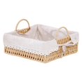 thumbnail image 1 of GROWTH TANK Handmade Storage Basket Desktop Sundries Organizer for Bread Snack Breakfast Square L, 1 of 8