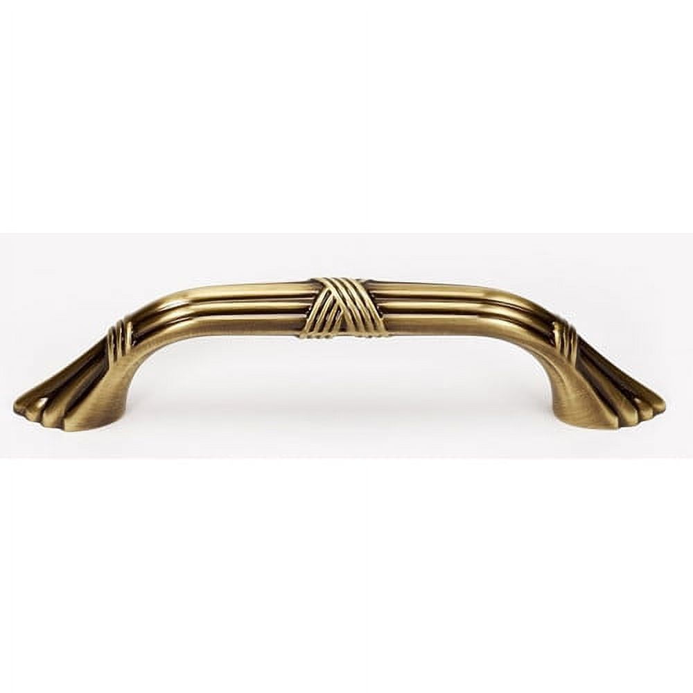 Ribbon and Reed 6" Center Arch Pull, Antique English Matte