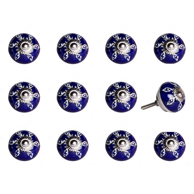 KNOB-IT VINTAGE HANDPAINTED CERAMIC KNOBS (12-Pack) K4008