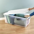 thumbnail image 4 of Sterilite Storage Tote Large Clear Storage Tote - Polypropylene - 106 Qt, Clear/White, 4 of 4