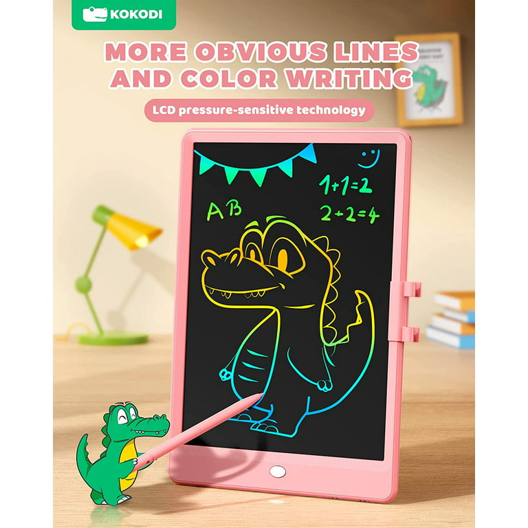 Newnaivete 2 Pack LCD Writing Tablet for Kids - 10 inch Doodle Board  Colorful Screen Drawing Pad, Learning Educational Toy for 3+ Year Old Girls  Boys