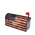thumbnail image 3 of PHELIKA American Flag Painted Wood Wall Adventure Awaits Mountain Compass White Magnetic Mailbox Covers Standard Size 21"H x 18"W, 3 of 8