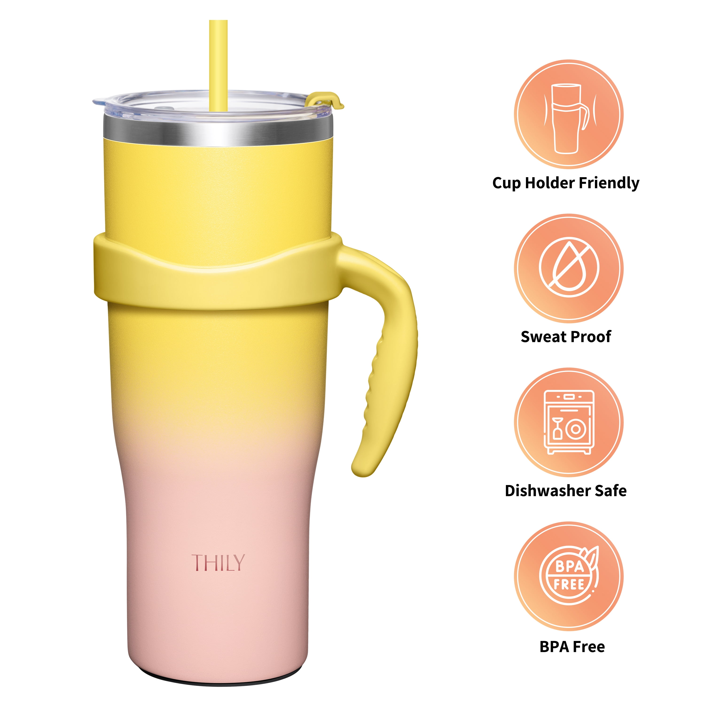 Brand: Thermoboss Type: Stainless Steel Thermos Cup Specs: 40oz, Vacuum  Insulated Keywords: Coffee Tumbler, Portable, Double Layer, Car Mug, Travel  Water Key Points: Durable, Leak Proof, Easy To Clean Main Features: Handle