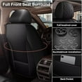 thumbnail image 7 of DIKSOAKR Car Seat Covers Full Set Fit for Chevrolet Trax 2024 2025: 5 Seat Auto Interior Accessories, Faux Leather Waterproof Car Seat Cushions Vehical Cover (Black), 7 of 7